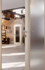 CloseUp-Milieuansicht von Lärche lasiert LA 8 Basic Durat Innentür - Huga