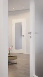 CloseUp-Milieuansicht von Pino Weiß LA 8 Basic Durat Innentür - Huga