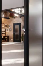 CloseUp-Milieuansicht von Anthrazit RAL 7016 LA 8 Basic Lack Innentür - Huga