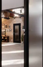 Detail-Milieuansicht von Anthrazit RAL 7016 LA 8 Mattlack Basic Innentür - Huga