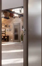 CloseUp-Milieuansicht von Taupe RAL 7048 LA 8 Basic Lack Innentür - Huga