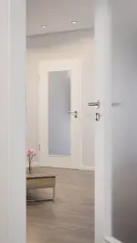 CloseUp-Milieuansicht von Weiß ähnlich RAL 9016 LA 8 Basic Lack Innentür - Huga