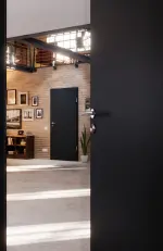 CloseUp-Milieuansicht von Anthrazit RAL 7016 Basic Lack Innentür - Huga