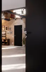 Detail-Milieuansicht von Anthrazit RAL 7016 Mattlack Basic Innentür - Huga