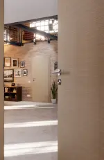 CloseUp-Milieuansicht von Strukturiert Taupe Basic Innentür - Huga