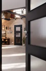 CloseUp-Milieuansicht von Cotton like Anthrazit LA 11 Basic Innentür - Huga