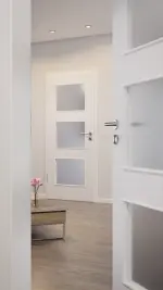 CloseUp-Milieuansicht von Cotton like Weiß LA 11 Basic Innentür - Huga