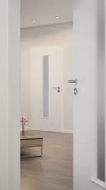 CloseUp-Milieuansicht von Cotton like Weiß LA 24 Basic Innentür - Huga