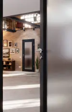 CloseUp-Milieuansicht von Cotton like Anthrazit LA 27 Basic Innentür - Huga