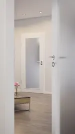 CloseUp-Milieuansicht von Cotton like Weiß LA 27 Basic Innentür - Huga