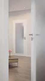 CloseUp-Milieuansicht von Strukturiert Weiß LA 27 Basic Innentür - Huga