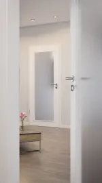 CloseUp-Milieuansicht von Ultramatt Weiß LA 27 Basic Innentür - Huga