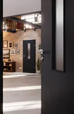 CloseUp-Milieuansicht von Cotton like Anthrazit LA 4 Basic Innentür - Huga