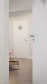 CloseUp-Milieuansicht von Strukturiert Weiß LA 6 Basic Innentür - Huga