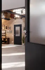 CloseUp-Milieuansicht von Cotton like Anthrazit LA 7 Basic Innentür - Huga