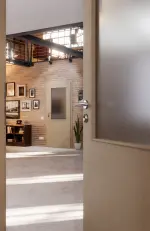 CloseUp-Milieuansicht von Cotton like Taupe LA 7 Basic Innentür - Huga