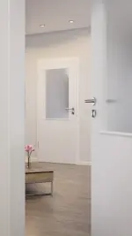 CloseUp-Milieuansicht von Cotton like Weiß LA 7 Basic Innentür - Huga