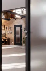 CloseUp-Milieuansicht von Cotton like Anthrazit LA 8 Basic Innentür - Huga