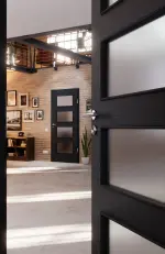 CloseUp-Milieuansicht von Cotton like Anthrazit LA 9 Basic Innentür - Huga