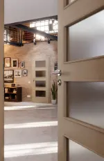 CloseUp-Milieuansicht von Cotton like Taupe LA 9 Basic Innentür - Huga