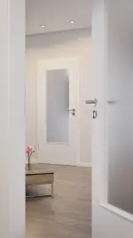 CloseUp-Milieuansicht von Cotton like Weiß DIN-LA Basic Innentür - Huga