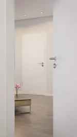 CloseUp-Milieuansicht von Strukturiert Weiß Basic Innentür - Huga