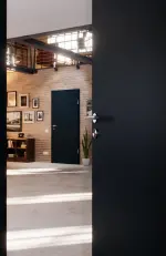 CloseUp-Milieuansicht von WESTAG Innentür-Set Titangrau A 416 PortaLit CPL mit Zarge und Drücker