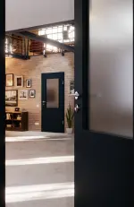 CloseUp-Milieuansicht von Titangrau A 416 LA-100 PortaLit Zimmertür - Westag