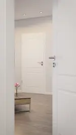 CloseUp-Milieuansicht von HUGA Innentür Kontur 2 Weißlack Classic