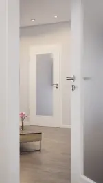 CloseUp-Milieubild von Lacuna 1 LA Classic Weißlack Innentür - Huga