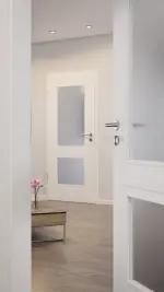 CloseUp-Milieubild von Lacuna 2 LA Classic Weißlack Innentür - Huga