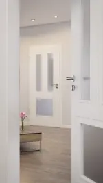 CloseUp-Milieubild von Lacuna 3 LA Classic Weißlack Innentür - Huga