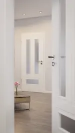 CloseUp-Milieubild von Lacuna 5 LA Classic Weißlack Innentür - Huga