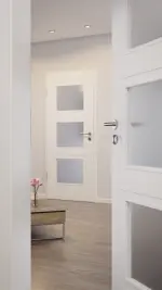 CloseUp-Milieubild von Lacuna 7 LA Classic Weißlack Innentür - Huga