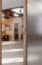 CloseUp-Milieuansicht von Sueno 1 Basic Durat Eiche grau Innentür - Huga