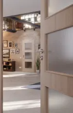 Milieubild-Nahaufnahme von Eiche grau LA 11 Basic Durat Innentür - Huga