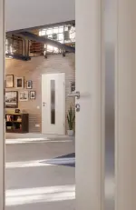 Milieubild-Nahaufnahme von Lärche lasiert LA 24 Basic Durat Innentür - Huga