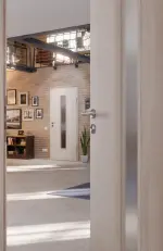 Milieubild-Nahaufnahme von Eiche lasiert LA 24 Basic Durat Innentür - Huga