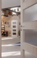 Milieubild-Nahaufnahme von Eiche lasiert LA 9 Basic Durat Innentür - Huga