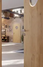 Milieubild-Nahaufnahme von Asteiche LA Bullauge Basic Durat Innentür - Huga