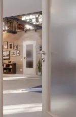 Milieubild-Nahaufnahme von Eiche lasiert DIN-LA Basic Durat Innentür - Huga