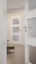 Milieubild-Nahaufnahme von Weiß ähnlich RAL 9016 LA 11 Basic Lack Innentür - Huga