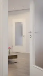 Milieubild-Nahaufnahme von Weiß ähnlich RAL 9010 DIN-LA Basic Lack Innentür - Huga