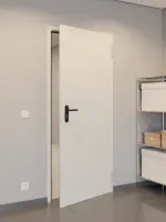 CloseUp-Milieuansicht von Innentür-Set Stahl mit Feuerschutzfunktion T30-1 FSA-42 inkl. Blockzarge - Teckentrup