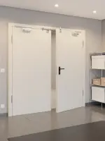 CloseUp-Milieuansicht von Innentür-Set 2-flg Stahl mit Feuerschutzfunktion STU/STS T30-2 inkl. Blendrahmen - Hörmann