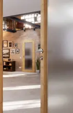 CloseUp-Milieubild von Asteiche quer LA 27 Basic Durat Innentür - Huga