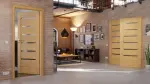 Main-Milieuansicht von CLASSEN Doppelflügeltür Greco M6 Eiche geölt 3D Look mit Lichtausschnitt inkl. Zarge