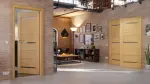 Main-Milieuansicht von CLASSEN Doppelflügeltür Greco M7 Eiche geölt 3D Look mit Lichtausschnitt inkl. Zarge