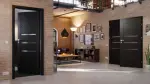 Main-Milieuansicht von CLASSEN Doppelflügeltür Greco M9 Uni Black Iridium mit Lichtausschnitt inkl. Zarge