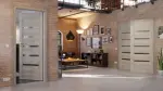 Main-Milieuansicht von CLASSEN Doppelflügeltür Magnetic M4 Eiche Gessato 3D Look mit Lichtausschnitt inkl. Zarge